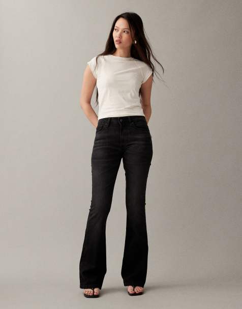 ASOS DESIGN bootcut flare jeans in black