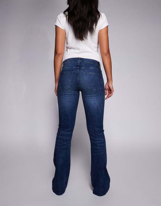 ASOS DESIGN bootcut jeans in dark mid wash