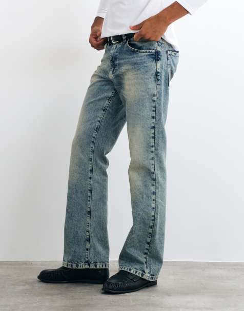 ASOS DESIGN Bootcut-Jeans in heller Waschung Blau - view 1