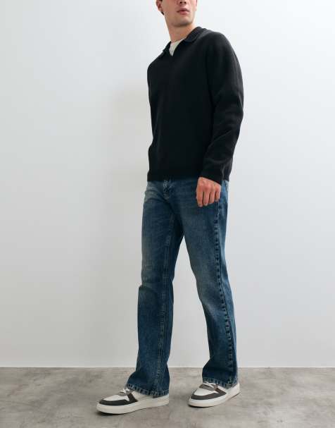 ASOS DESIGN bootcut jeans in mid-wash blauw - view 1