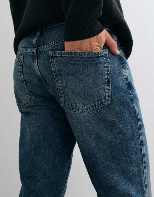 ASOS DESIGN bootcut jeans in mid-wash blauw, 4 van 5