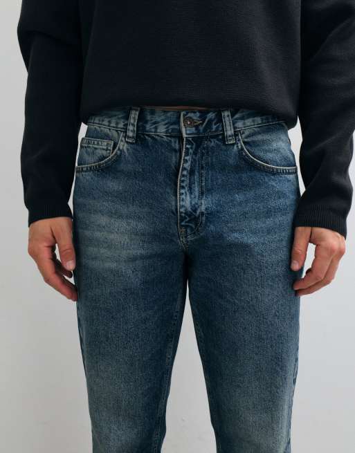 ASOS DESIGN bootcut jeans in mid wash blue, 2 of 5