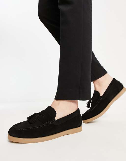 ASOS DESIGN - Bootschoenen in zwart suède met naturel zool, 3 van 4