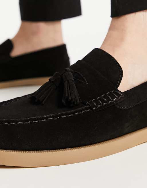ASOS DESIGN - Bootschoenen in zwart suède met naturel zool, 4 van 4