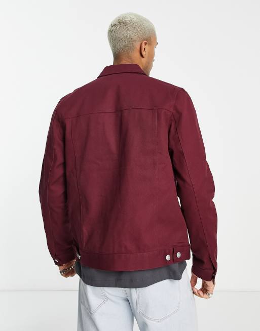 ASOS DESIGN - Bordeaux cowboyjakke i twill, 2 af 4
