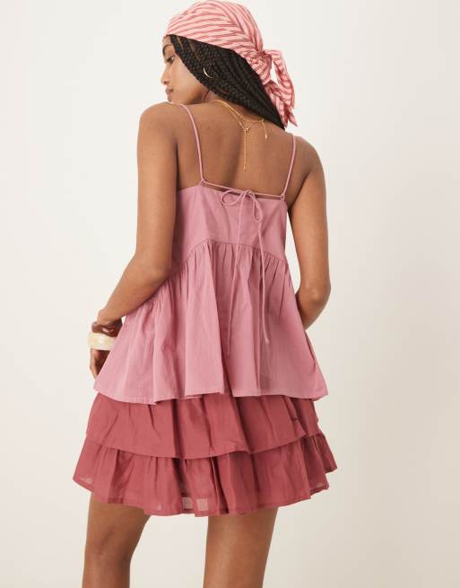 ASOS DESIGN - Bordeaux flagrende nederdel, 5 af 5