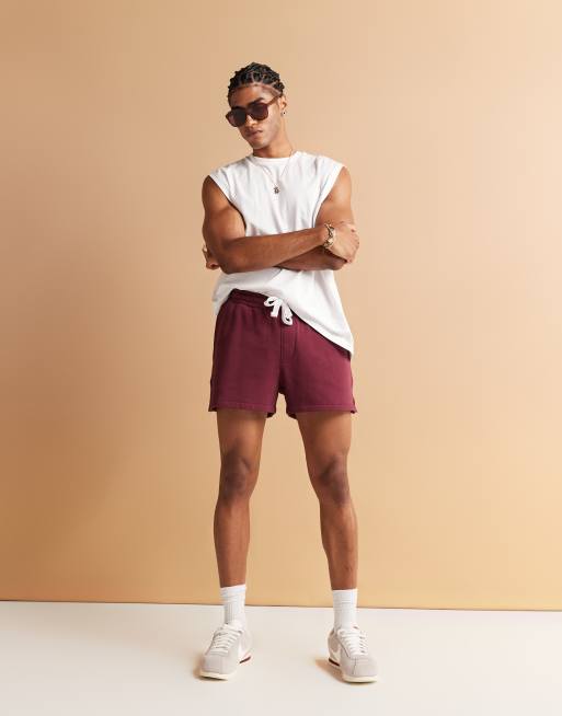ASOS DESIGN - Bordeaux korte shorts, 2 af 5