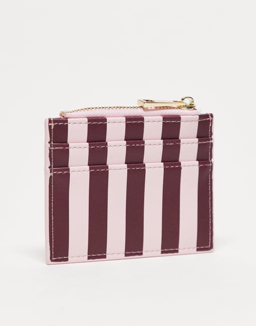 ASOS DESIGN - Bordeaux kortholder med striber, 2 af 3