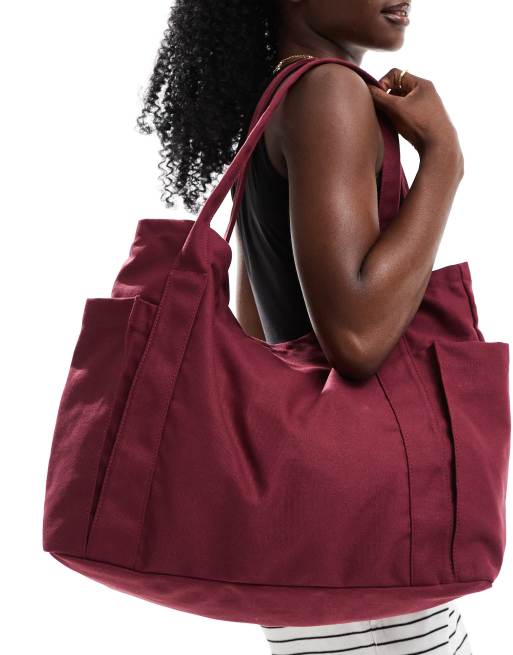 ASOS DESIGN - Bordeaux kraftig tote, 2 af 4