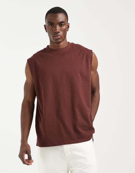 ASOS DESIGN - Bordeauxrød oversized tanktop med tekstgrafik, 2 af 5