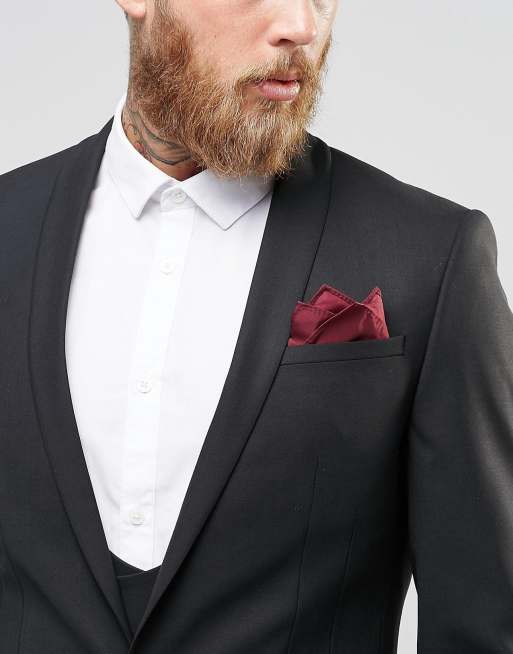 ASOS DESIGN – Bordowa poszetka