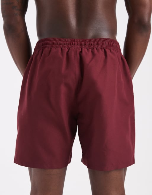 ASOS DESIGN – Bordowe średniej długości szorty kąpielowe, 5 z 5