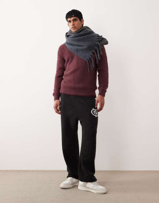ASOS DESIGN – Bordowy sweter z puszystej dzianiny, 2 z 5
