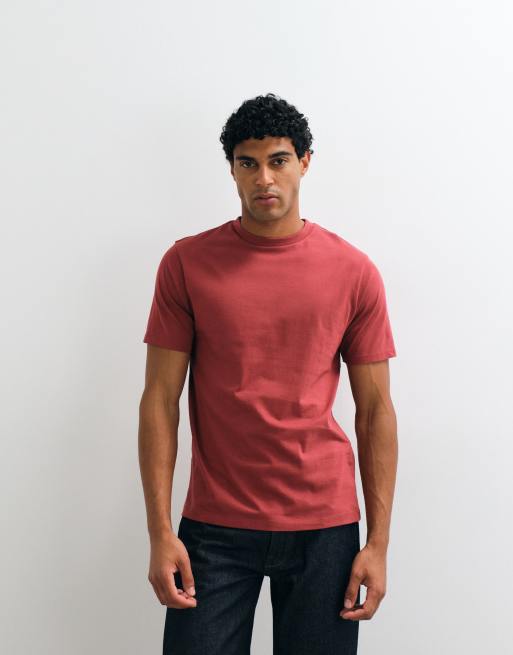 ASOS DESIGN – Bordowy T-shirt basic o regularnym kroju, 3 z 5