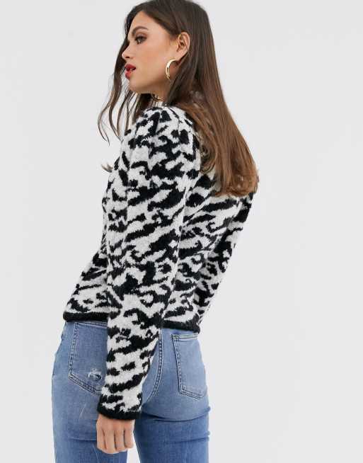 ASOS DESIGN borg animal sweater, 2 of 4