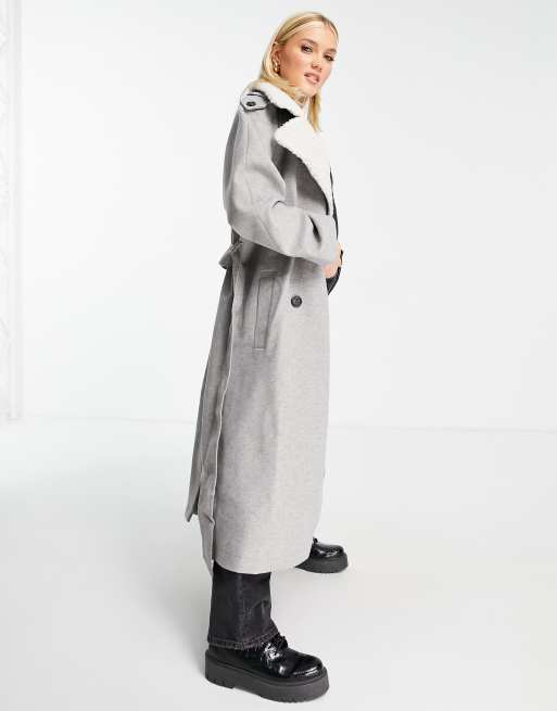 Grey hotsell coat asos