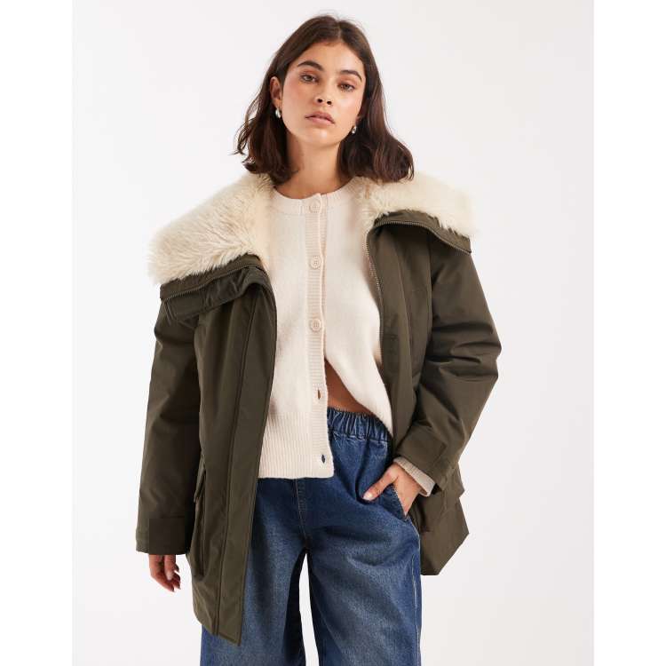 eaphi big collar middle coat ブラウン Eaphi big collar middle coat