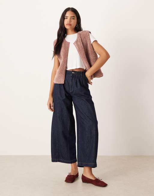 ASOS DESIGN borg fleece vest in pink, 2 of 4