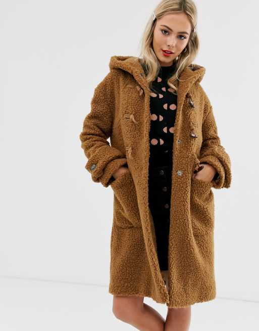 Borg hot sale coat asos