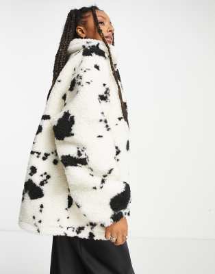 Cow print outlet coat