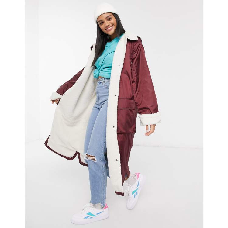 Asos borg lined on sale raincoat