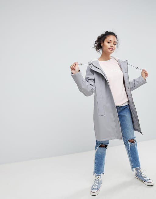 Asos borg 2025 lined raincoat