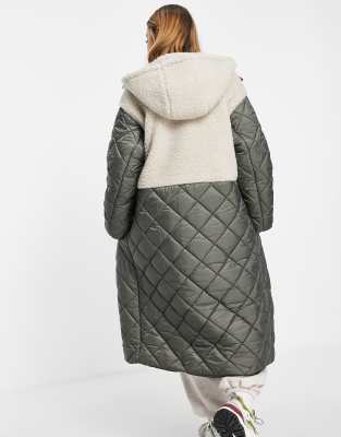 asos quilted parka