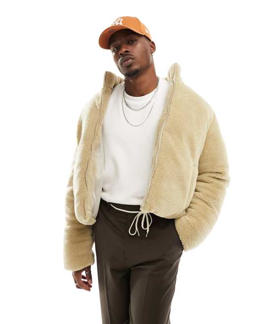 Asos mens 2024 teddy coat