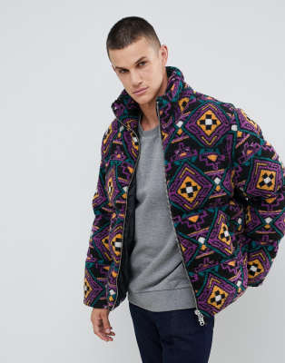 graphic puffer jacket mens