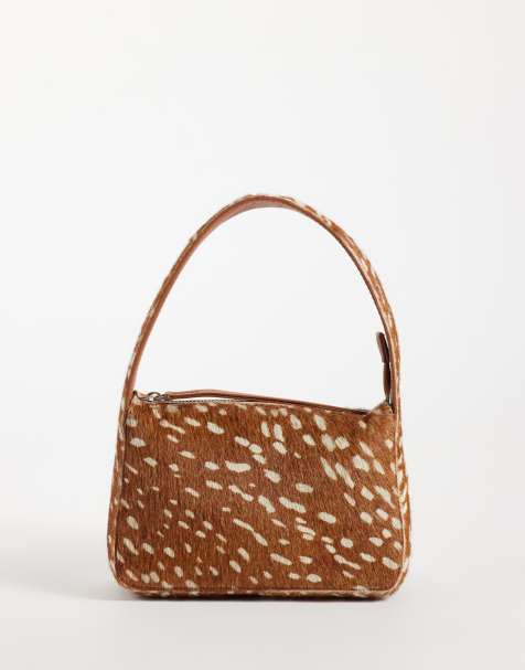 ASOS DESIGN borsa a mano in pelle con stampa cervo - view 1