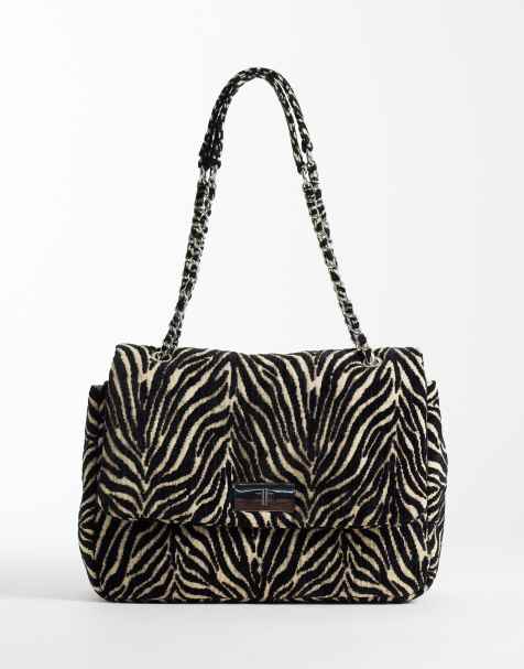 ASOS DESIGN borsa a spalla grande zebrata - view 1