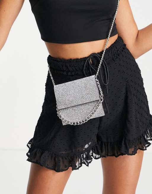 ASOS DESIGN - Borsa a tracolla con strass 
