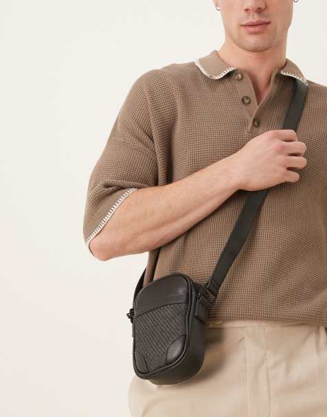 ASOS DESIGN - Borsa a tracolla nera in pelle sintetica - view 1