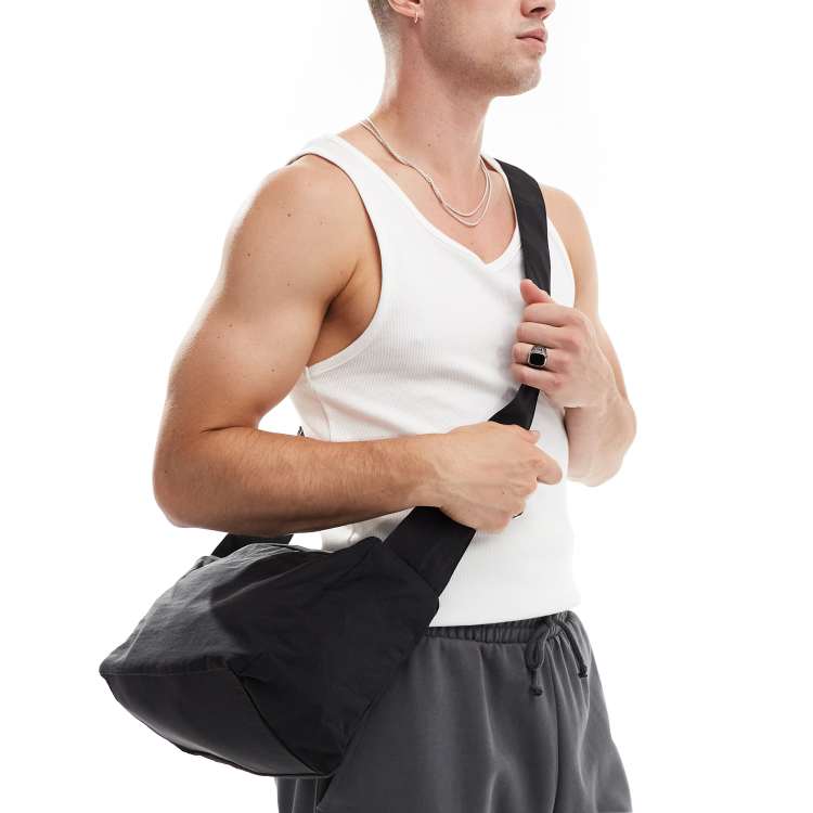 ASOS DESIGN Borsa a tracolla nera morbida ASOS