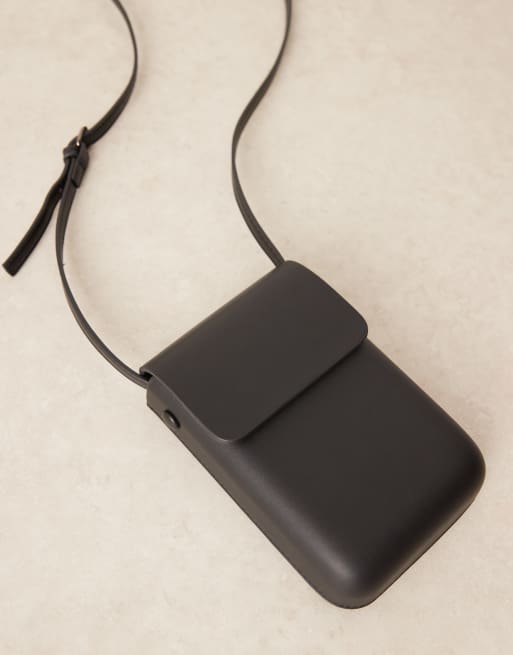 ASOS DESIGN - Borsa a tracolla piccola strutturata nera, 2 di 4