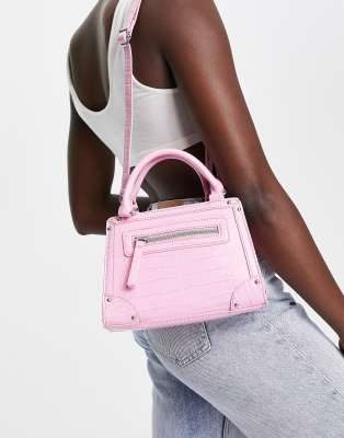 QHP Borsa Per Stivali Da Equitazione Con Maniglia E Tracolla Regolabile, Divisorio Interno, Inserti In Rete E Fondo Rigido, Colore Rosa, Materiale Poliestere