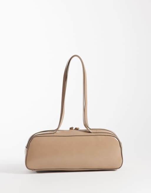 ASOS DESIGN - Borsa da spalla allungata color fungo