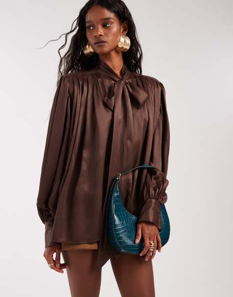 ASOS DESIGN - Borsa da spalla arrotondata asimmetrica turchese scuro effetto coccodrillo con fibbie - view 1