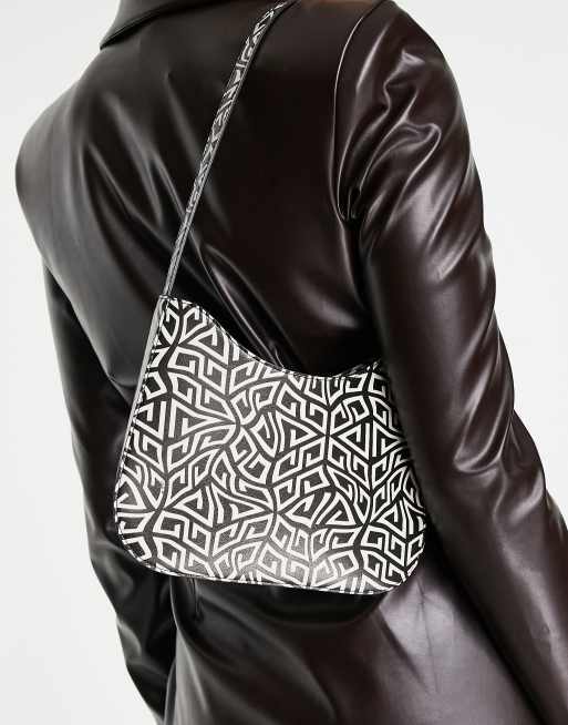 ASOS DESIGN - Tracolla per borsa con stampa di monogramma