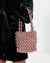 ASOS DESIGN - Borsa da spalla metallizzata sfumata con paillettes