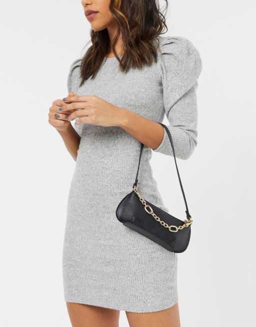 ASOS DESIGN - Borsa da spalla stile anni '90 con catena, 4 di 4