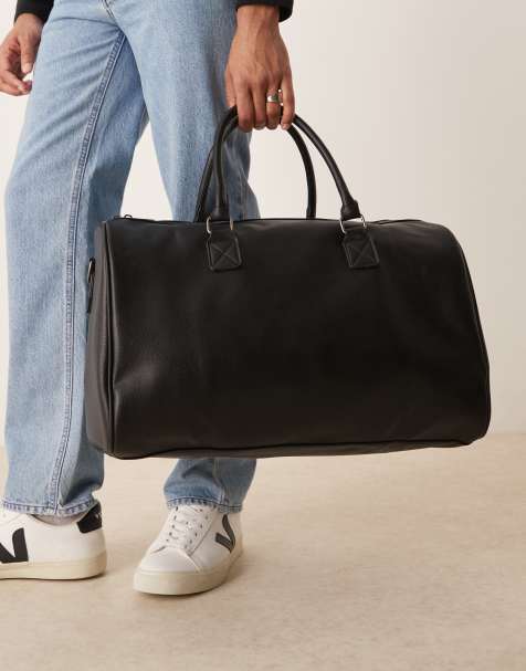 ASOS DESIGN - Borsa grande elegante da weekend in pelle sintetica nera - view 1
