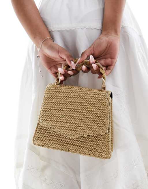 Manici Per Borse WADORN Tracolla A Catena In Acrilico, Borsa A Tracolla In Resina Da 44.5cm Manico A Catena Borsa Corta Borsa A Catena Di Ricambio Charms Accessori Decorativi Per Borsa A