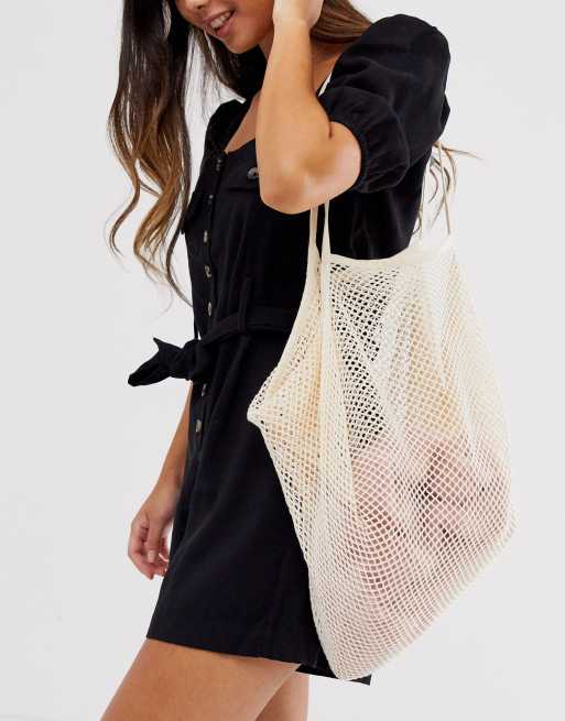 ASOS DESIGN - Borsa shopper a rete, 3 di 4