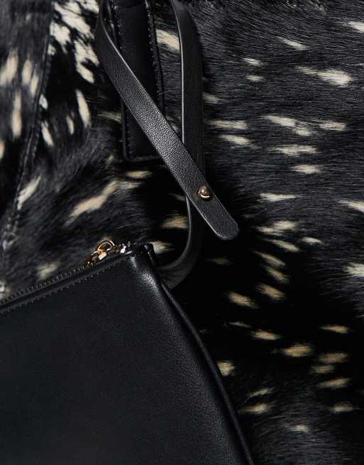ASOS DESIGN - Borsa shopping in misto cavallino con stampa cerbiatto, 2 di 3