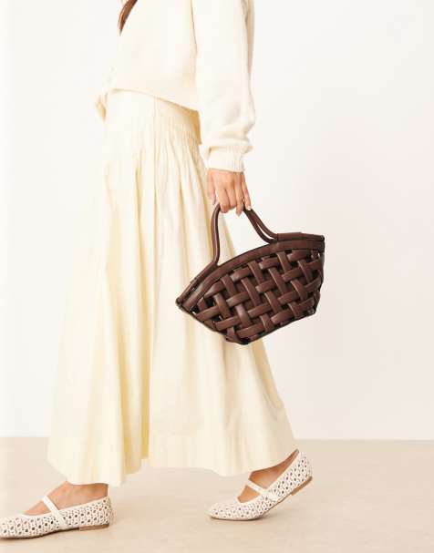 ASOS DESIGN - Borsa shopping intrecciata spessa color cioccolato - view 1