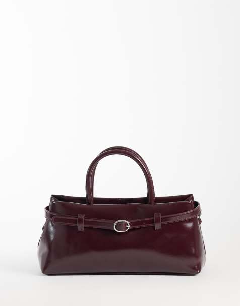 ASOS DESIGN - Borsa shopping piccola con cinturino bordeaux - view 1