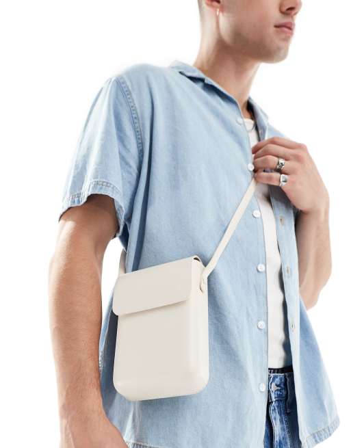 ASOS DESIGN - Borsello a tracolla écru