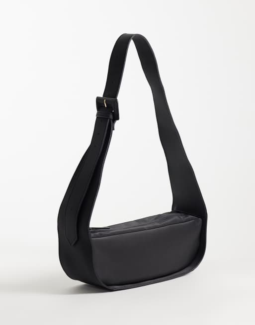 ASOS DESIGN - Borsello nero in nylon, 4 di 4