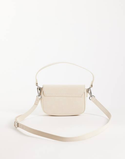 ASOS DESIGN - Borsetta a tracolla bianco sporco con fiocco e manico superiore, 4 di 4